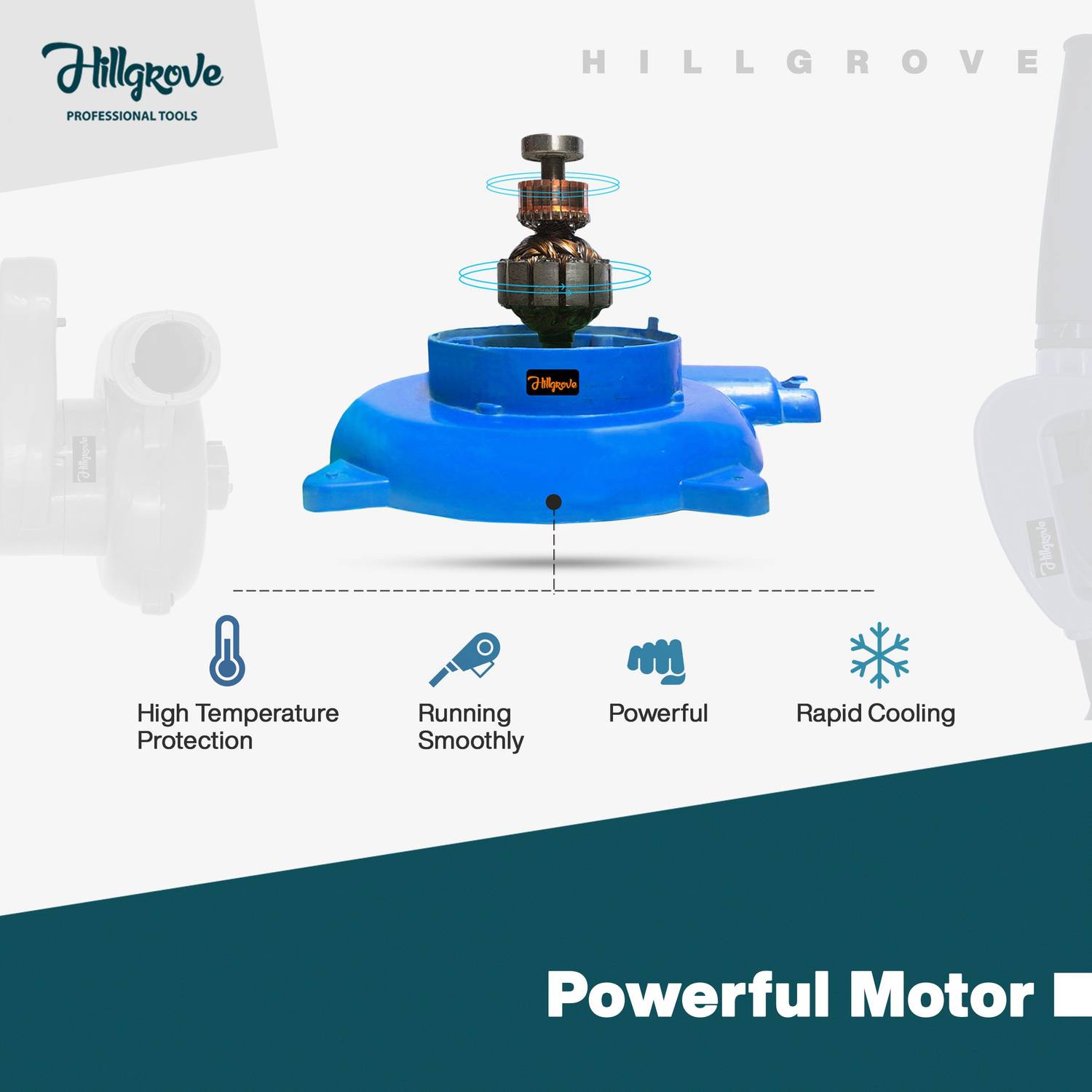 Hillgrove Blue 750W 17000RPM Air Blower and Dust Cleaner - Image 4