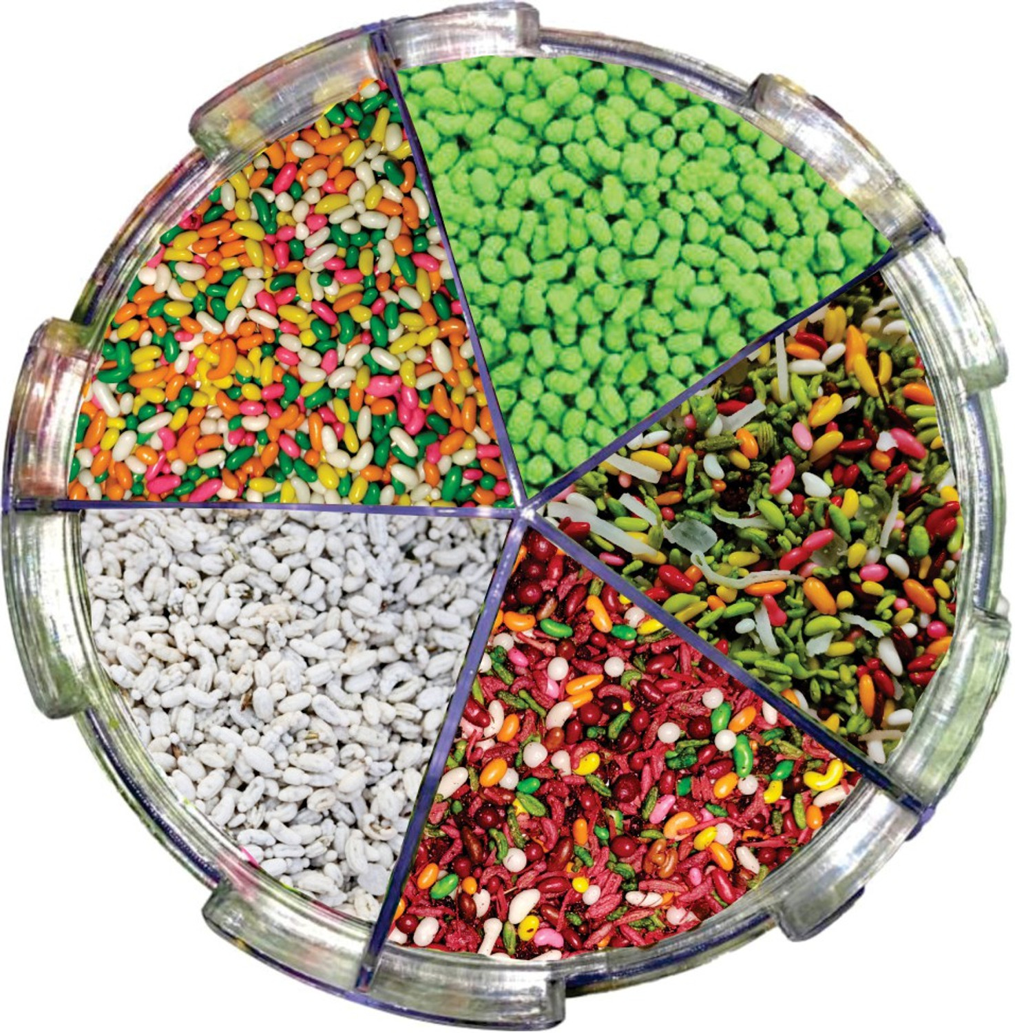 Image of Victuals 5 in 1 Mukhwas | Mouthfreshner | Mukhwas Box | Gulab Mukhwas, Punjabi Mukhwas, Colorful Saunf, White Madrasi Saunf, Green Madrasi Saunf Mouth Freshener