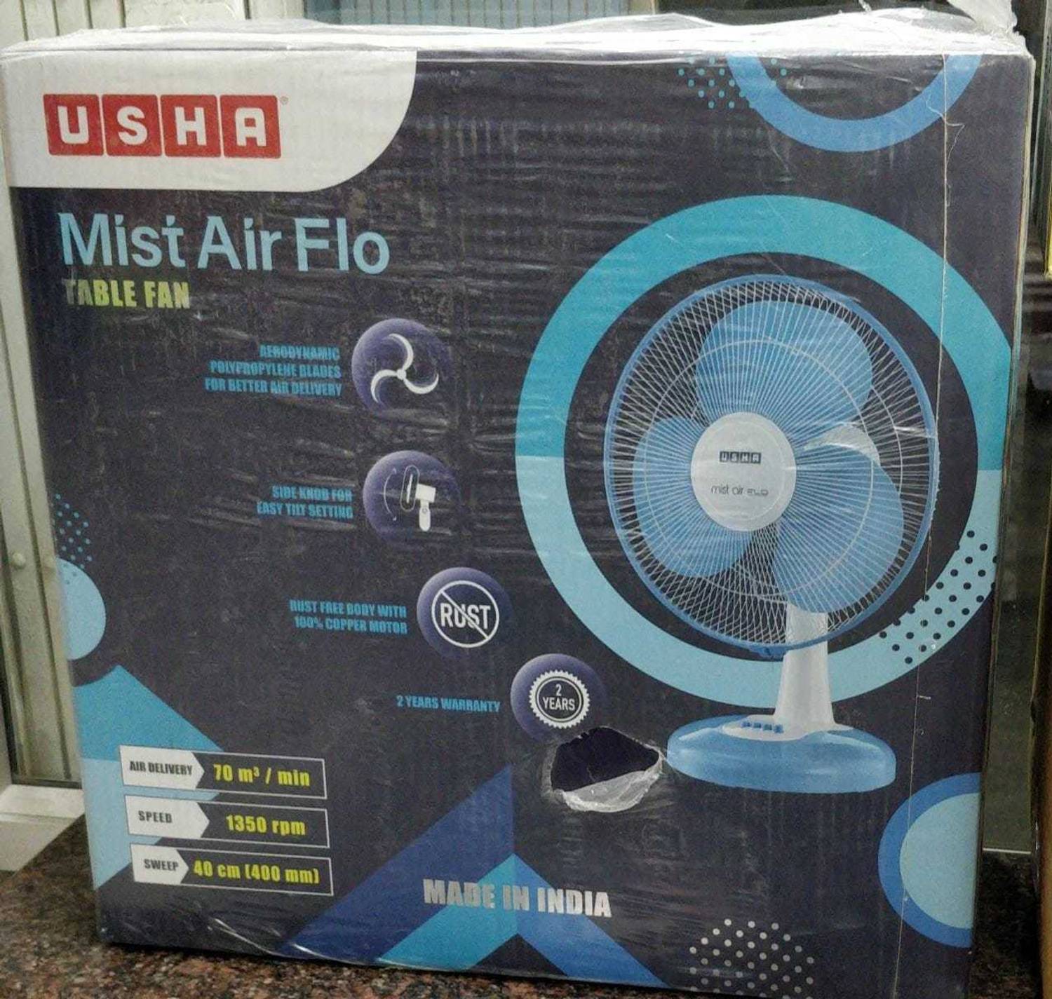 Usha PF 400MM Mist AIR ICY White