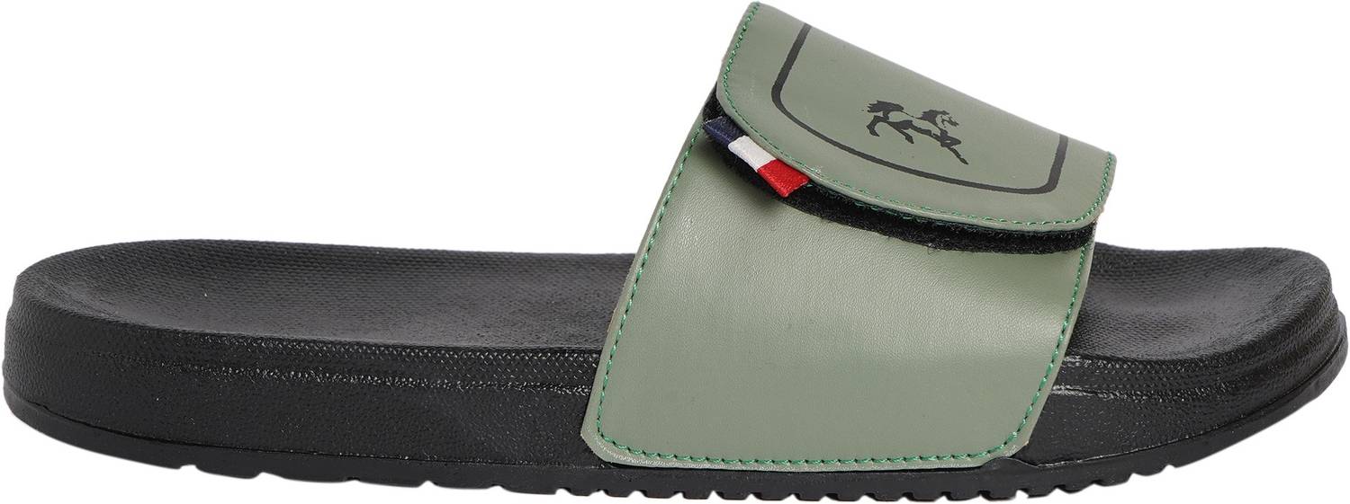 PERY-PAO Men Green Slides - Image 3