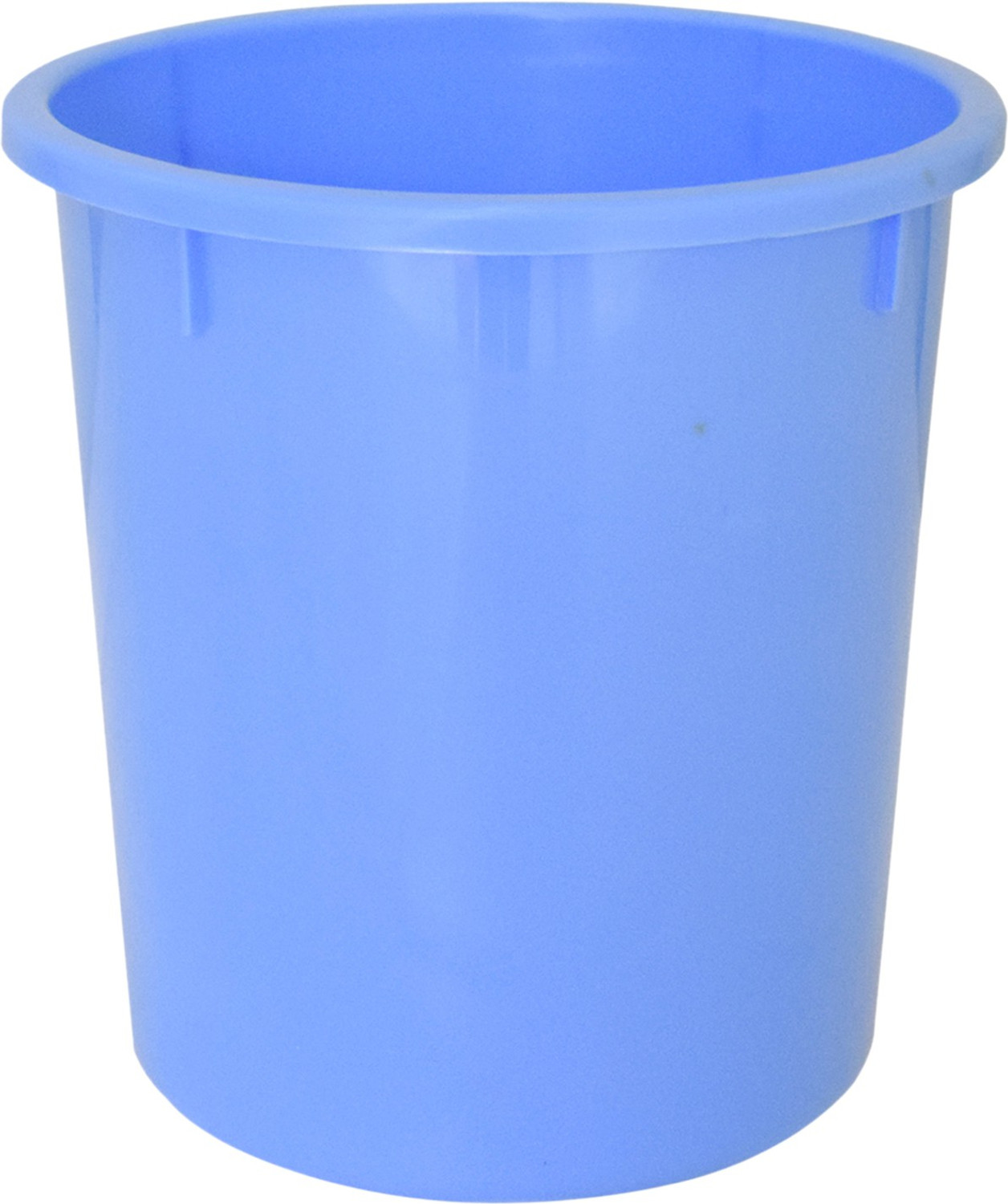 Image of KUBER INDUSTRIES Open Plastic Dustbin Without Lid, 5Ltr.- Pack of 3 (Blue) Plastic Dustbin
