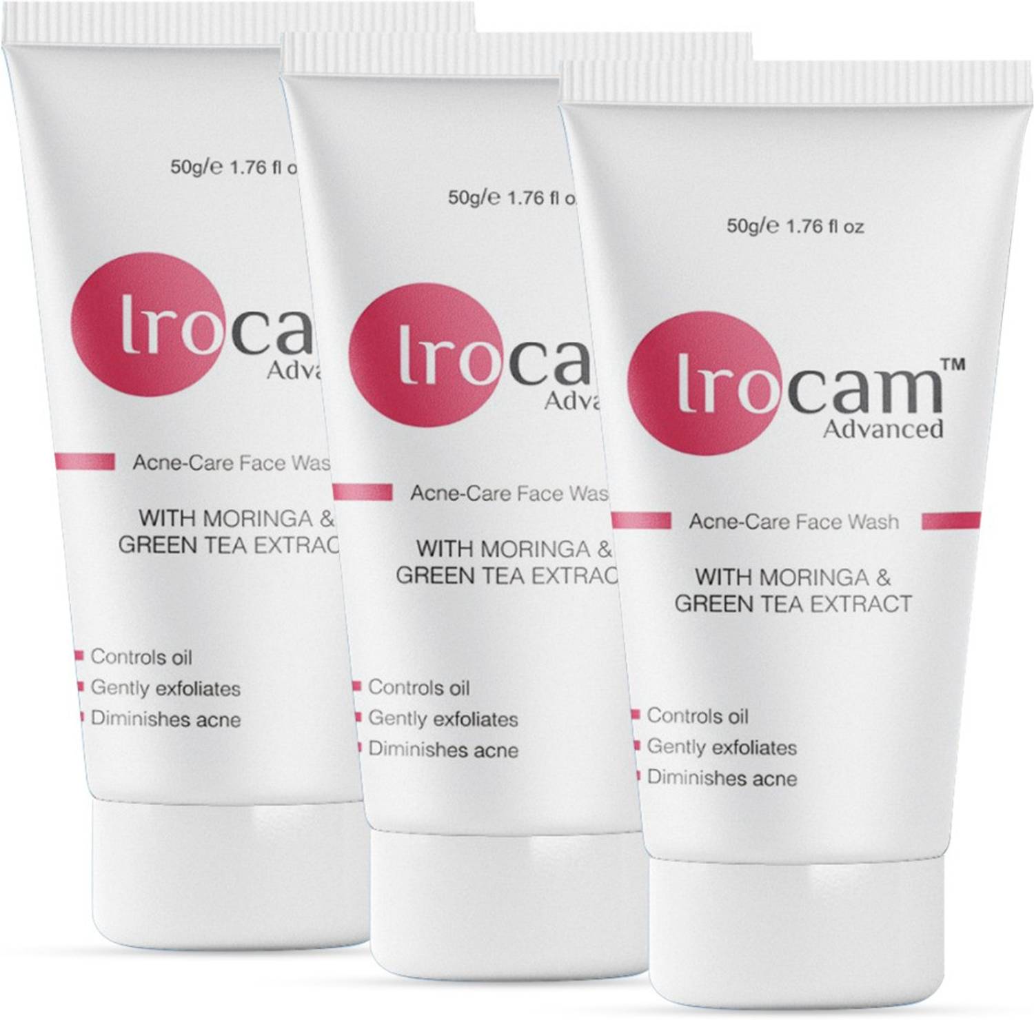Irocam Facewash for acne and pimples Green Tea, Vitamin E & Nia