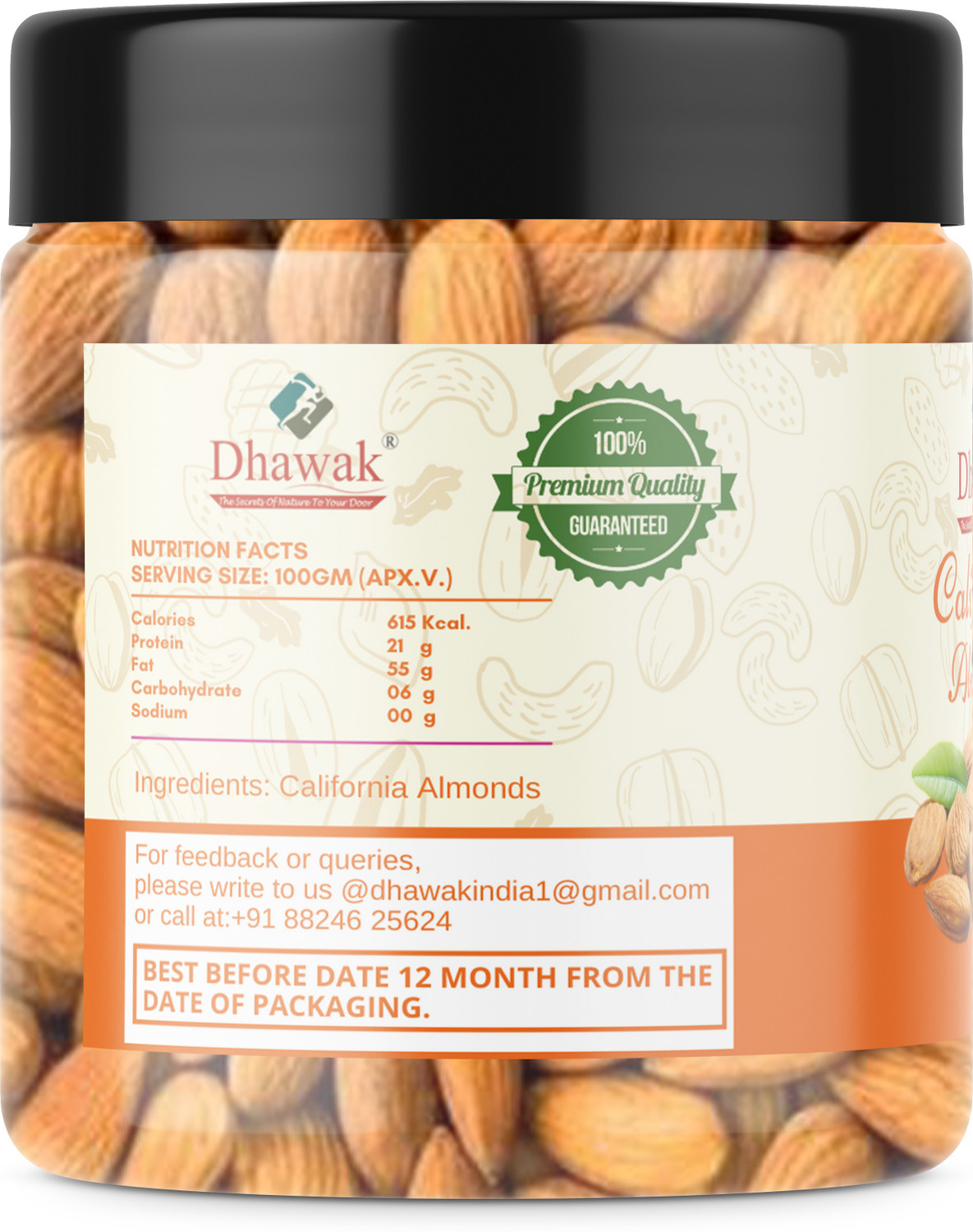 Image of Dhawak Dry Fruits Combo For Diwali Deepawali Gift Pack For Family and Friends Jar Pack Cashews, Almonds, Raisins, Apricots