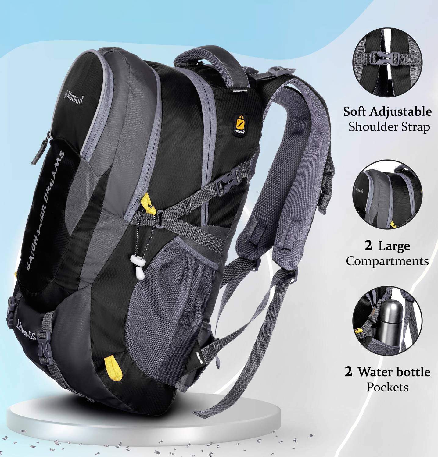 Matsun 55 L Laptop Backpack - Image 5