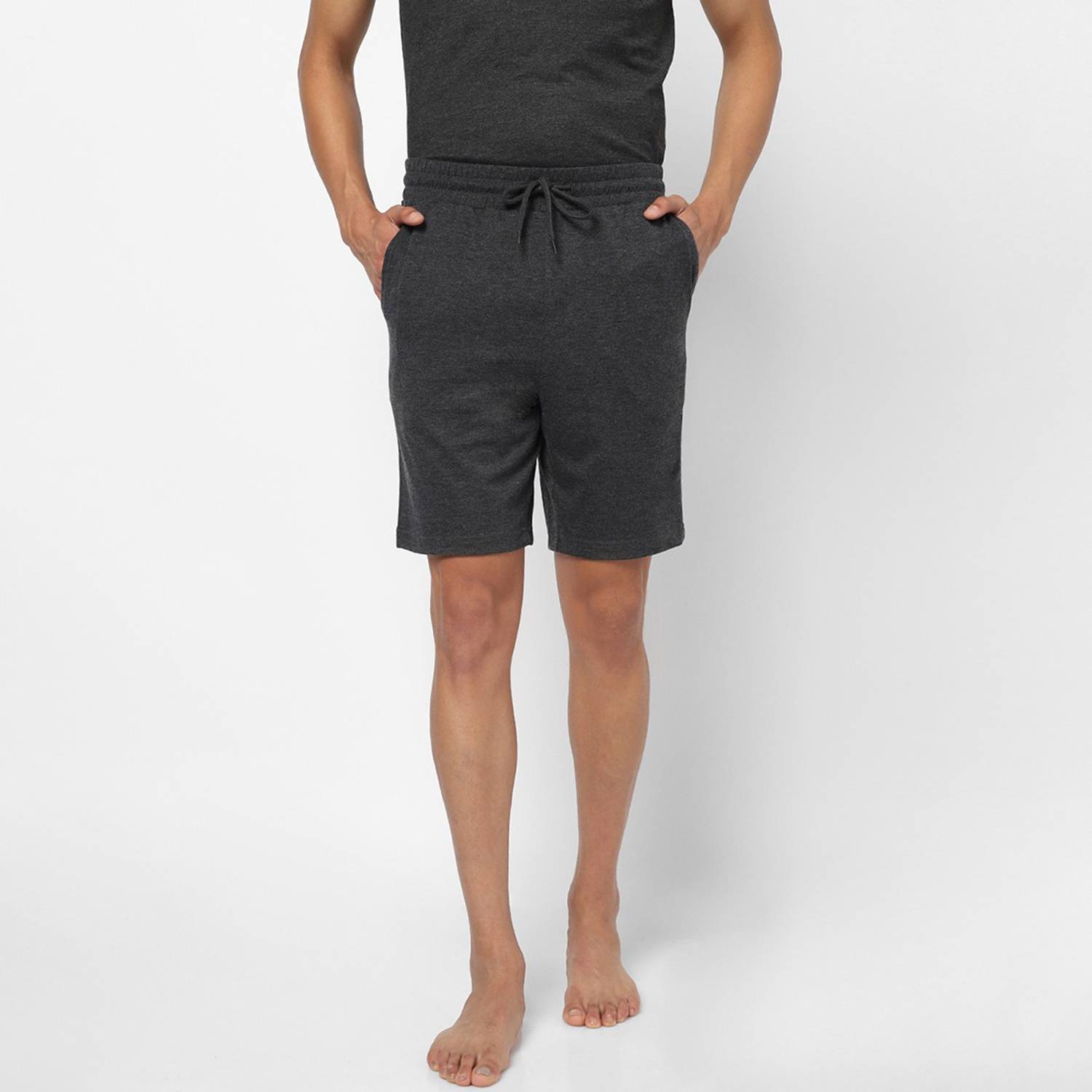 Ajile By Pantaloons Solid Men Grey Night Shorts