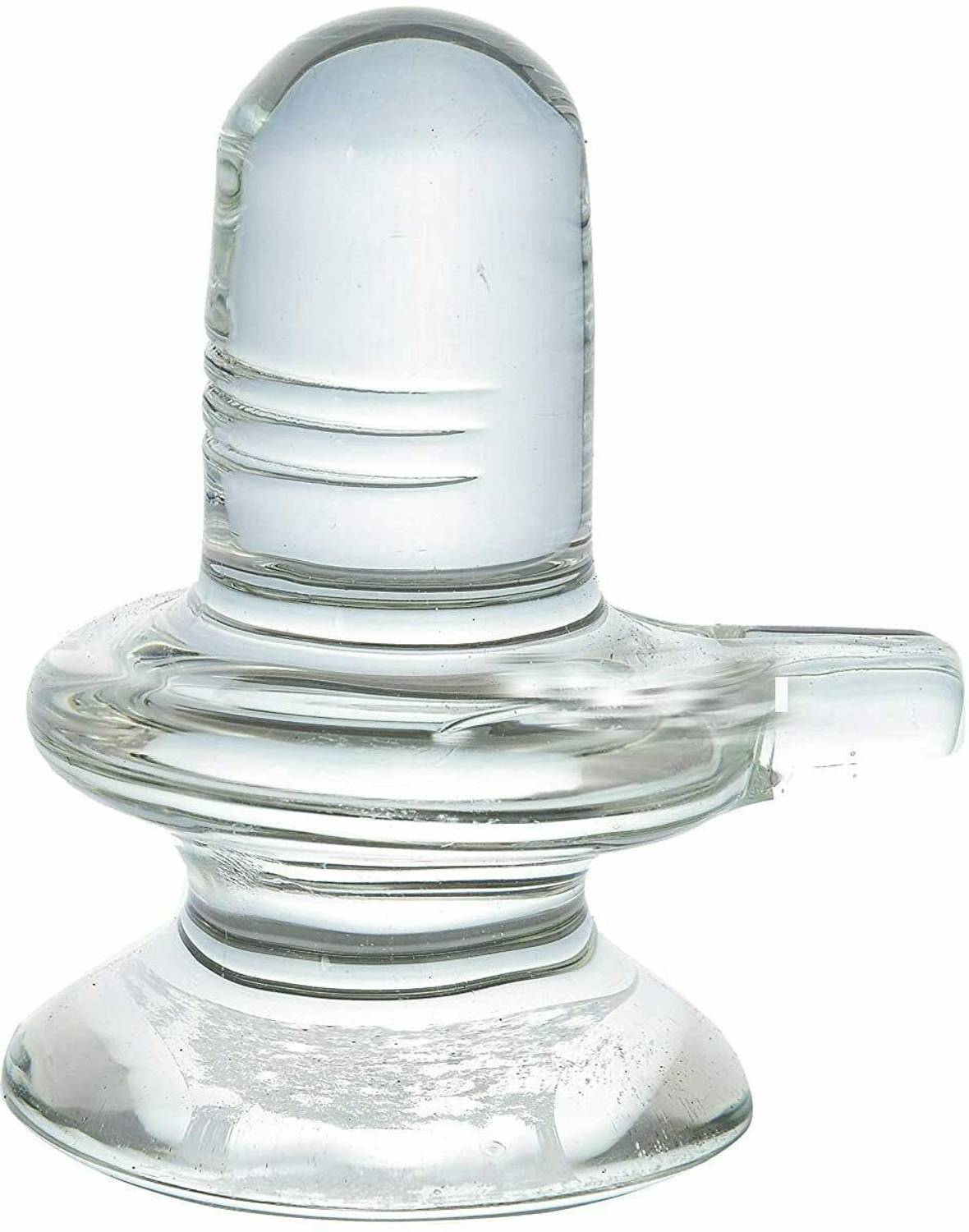 ABNExports God Lord Shiva Energized Crystal Shivling Sphatik Shivlings Home Decor Decorative Showpiece - 5 cm