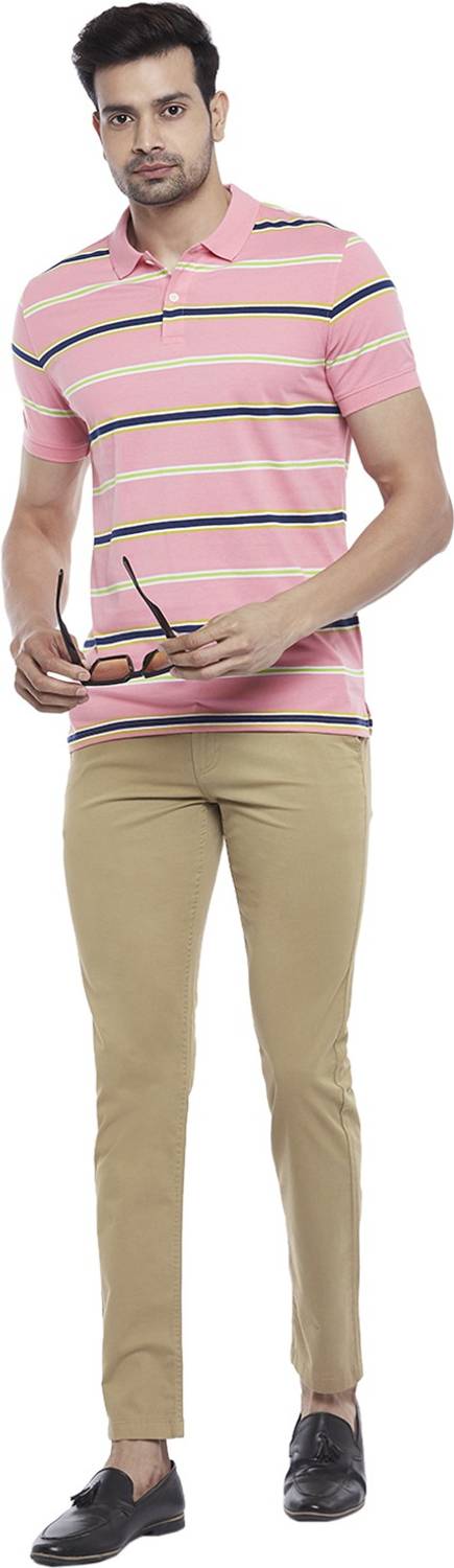 Byford by Pantaloons Slim Fit Men Khaki Trousers