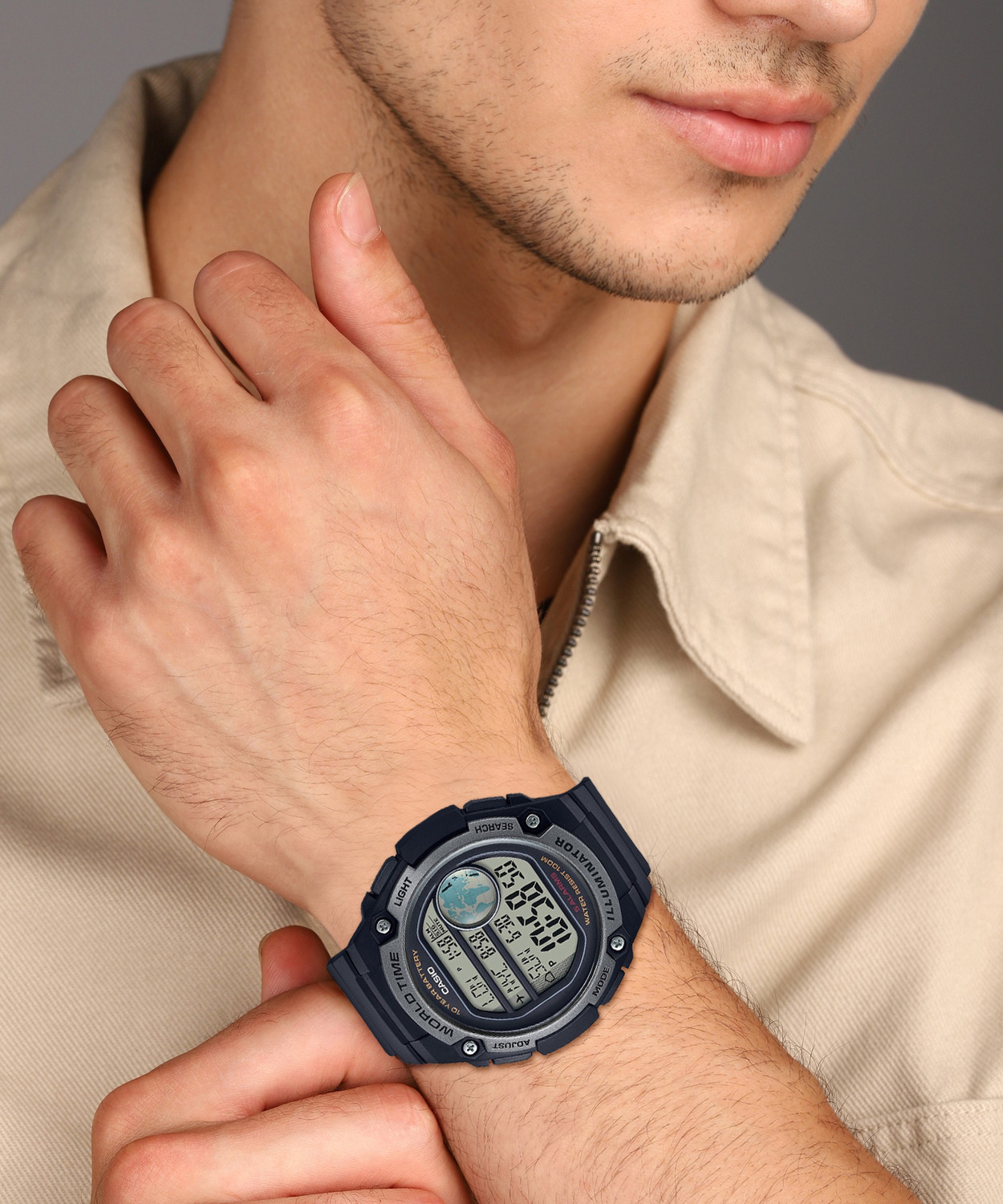 Image of CASIO AE-3000W-1AVDF Youth Digital ( AE-3000W-1AVDF ) Digital Watch - For Men