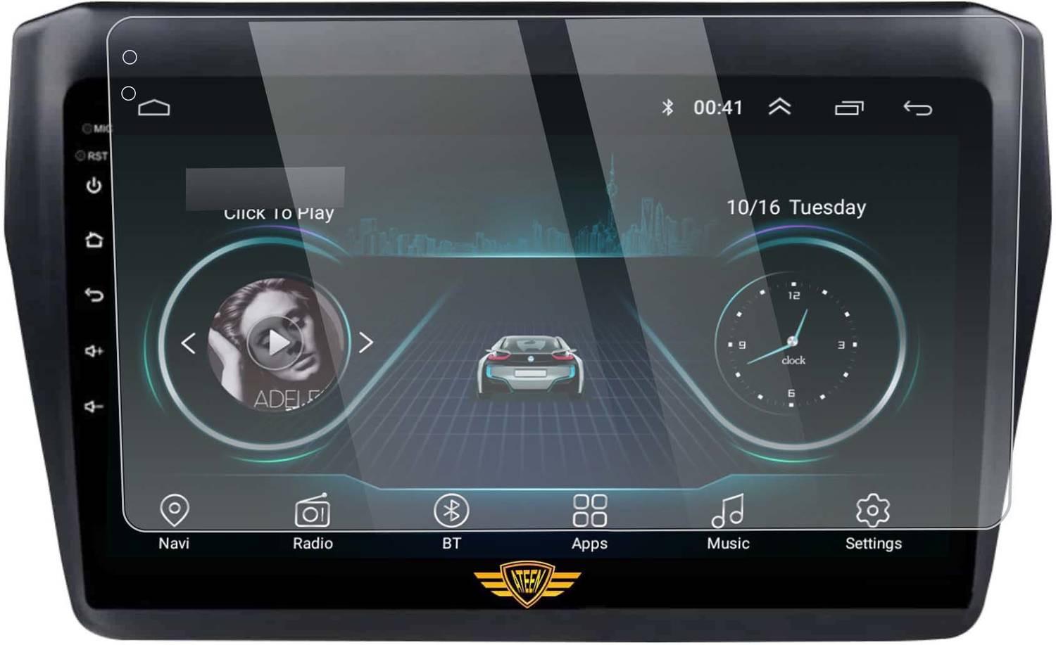 ATEEN Screen Guard for 9 inch Screen Guard/Touch Screen Guard/Screen Protector Display Monitor Glass for Suzuki Swift Dzire Type 3 Double DIN Car Android Music Infotainment System.[for After Market Car Stereo]