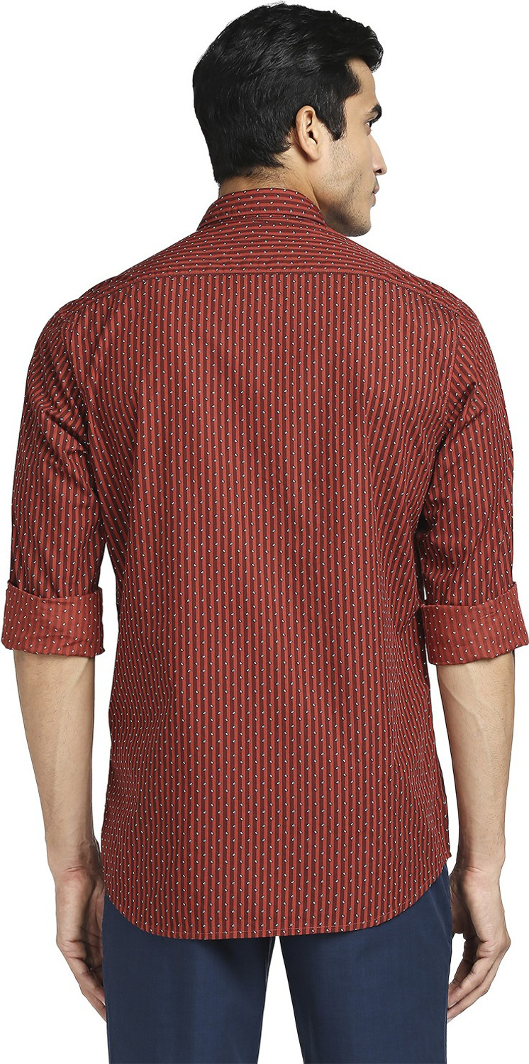 Image of COLORPLUS Men Printed Casual Red Shirt