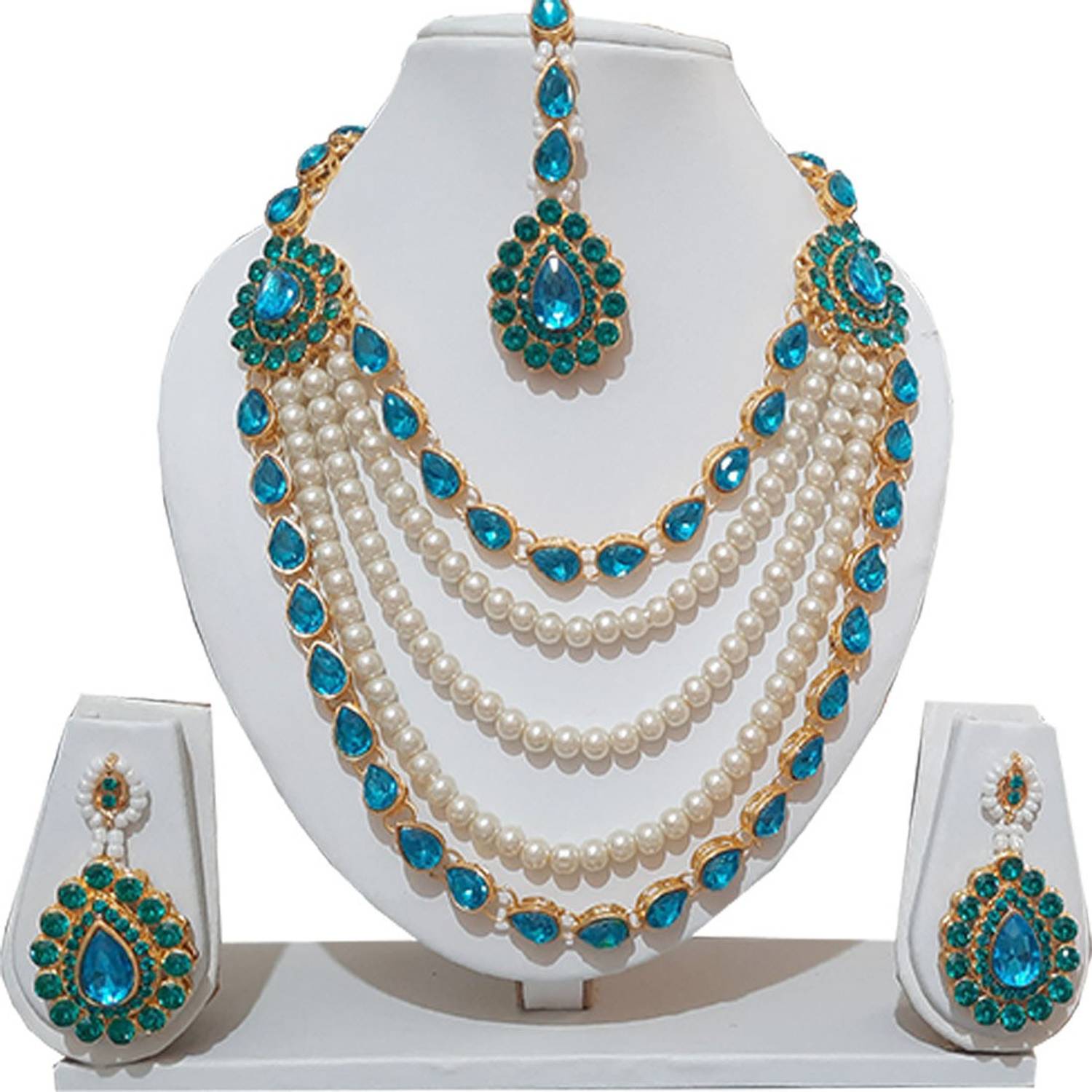 STYLISH DUDE Alloy Blue Jewellery Set