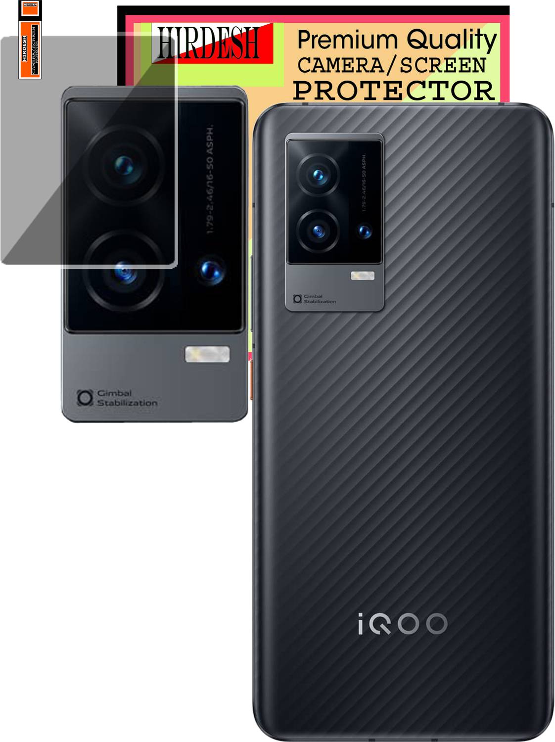 hirdesh Back Camera Lens Glass Protector for iQOO 9 5G
