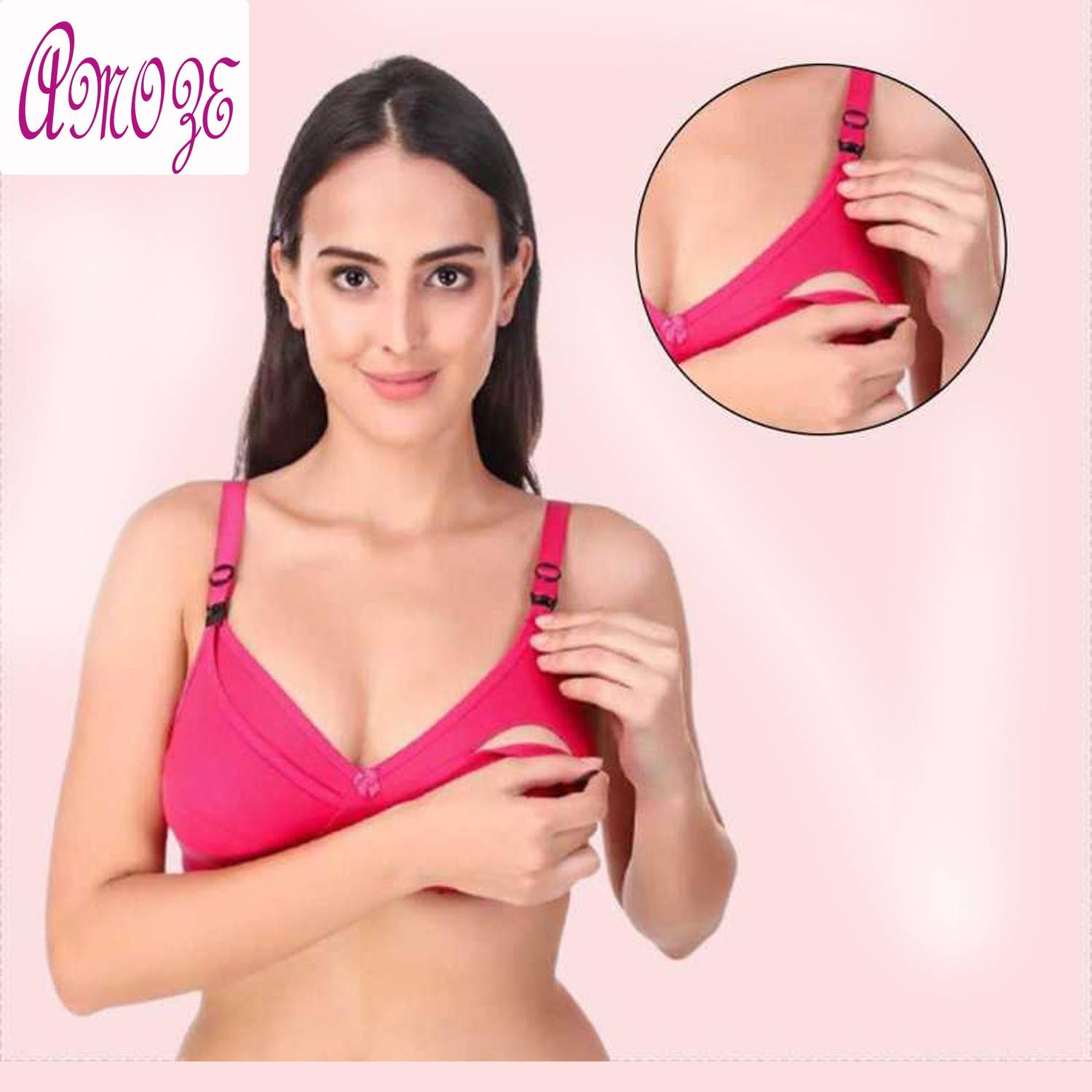 AMOZE NEW YORK STYLE FEEDING BRA MULTICOLORED BRA FOR MOTHER CARE Women Maternity/Nursing Non Padded Bra