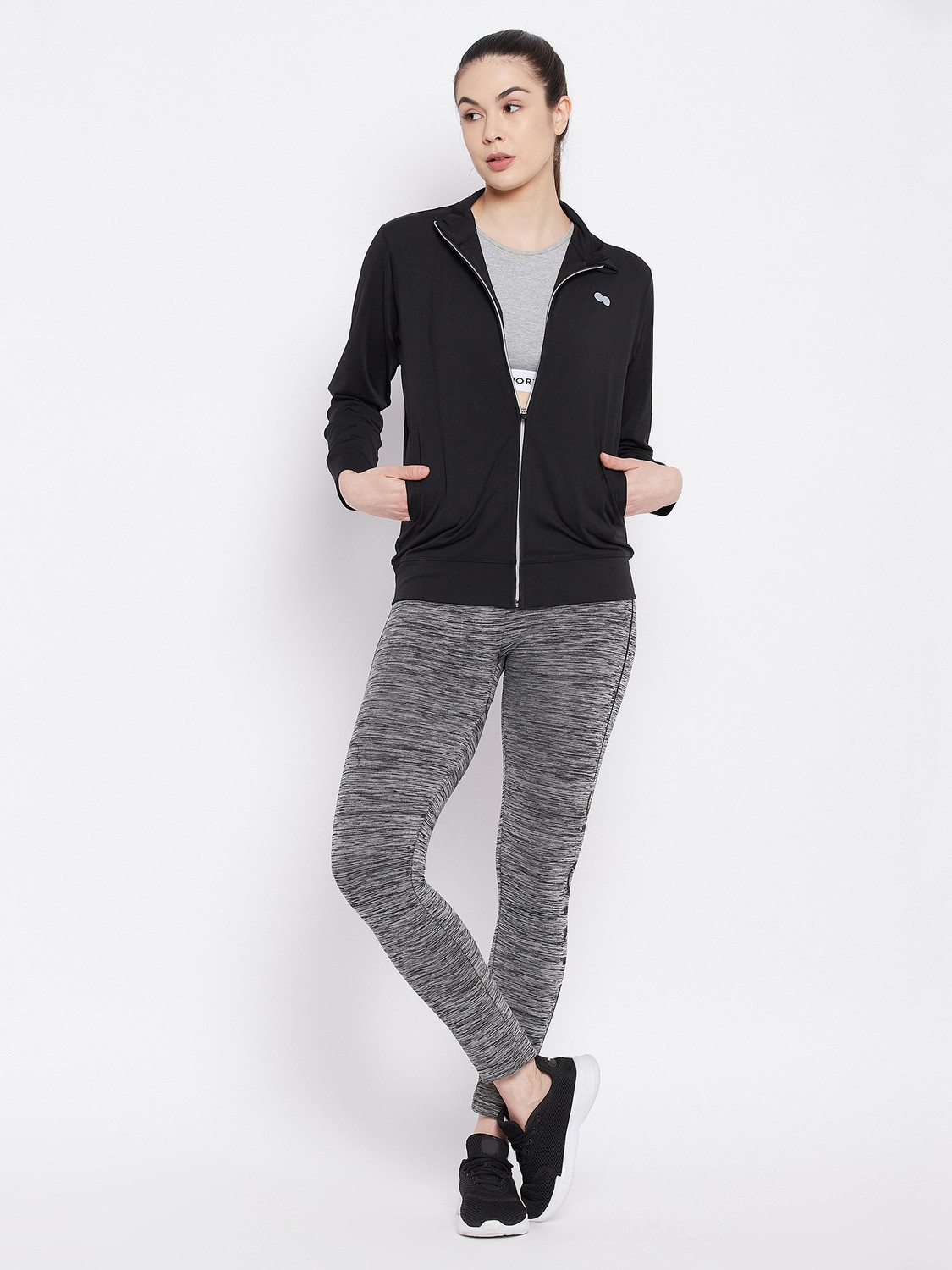 Image of Clovia Full Sleeve Solid Women Jacket