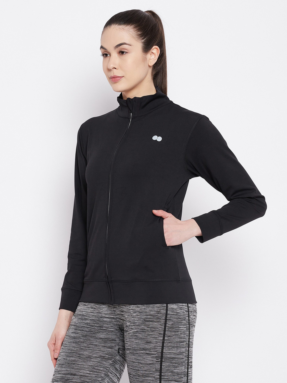 Image of Clovia Full Sleeve Solid Women Jacket
