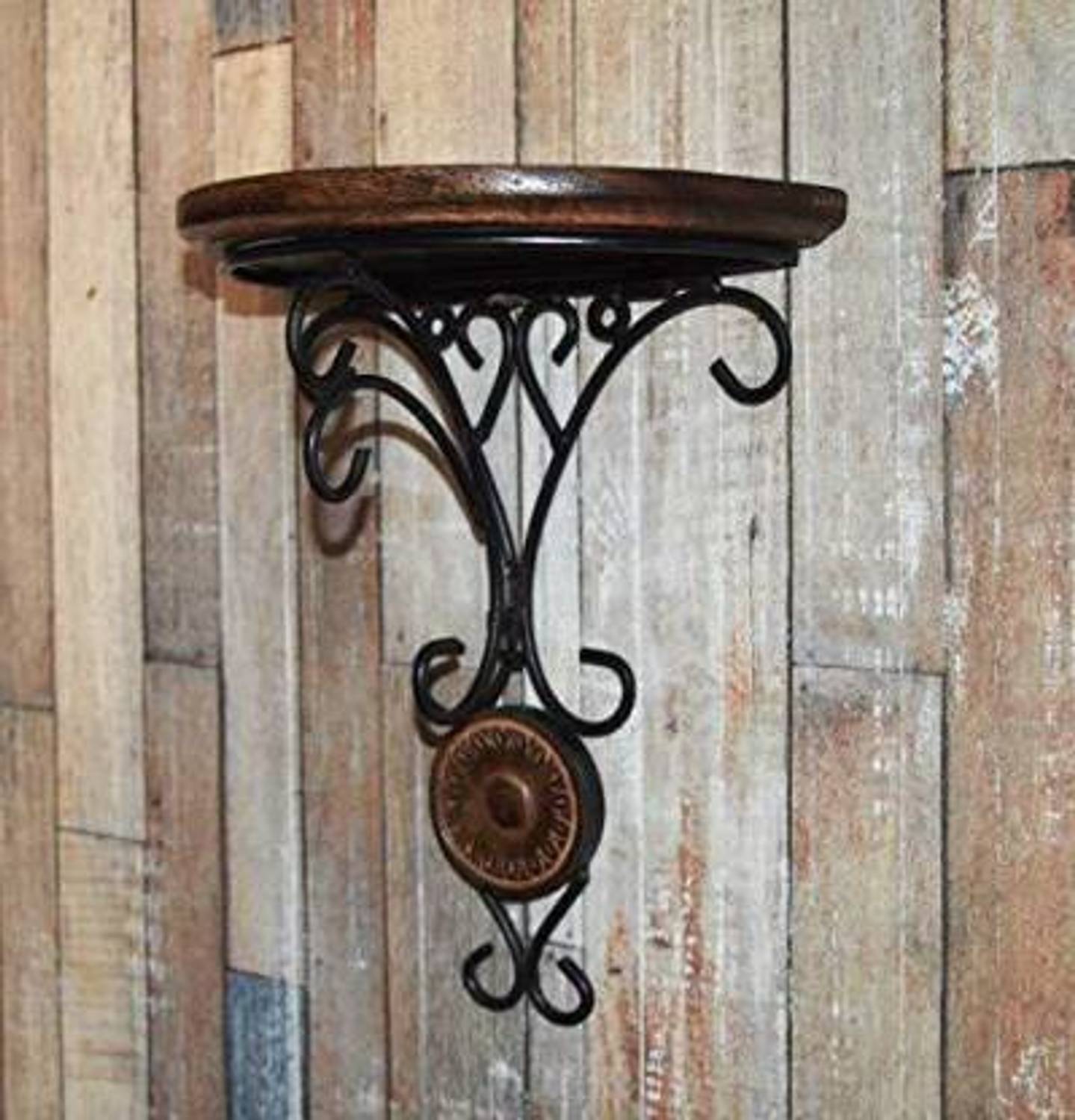 craftssrw Wooden, Iron Wall Shelf (Number of Shelves - 1, Brown,