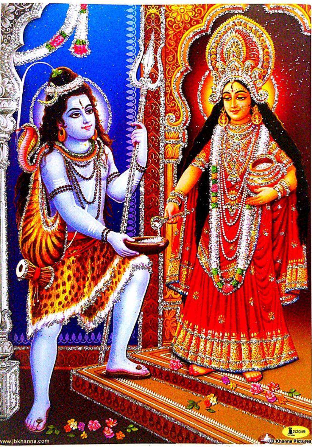 SUNINOW ANNAPURNA JI WITH SHIV JI | ANNAPURNA MATA Religious Frame