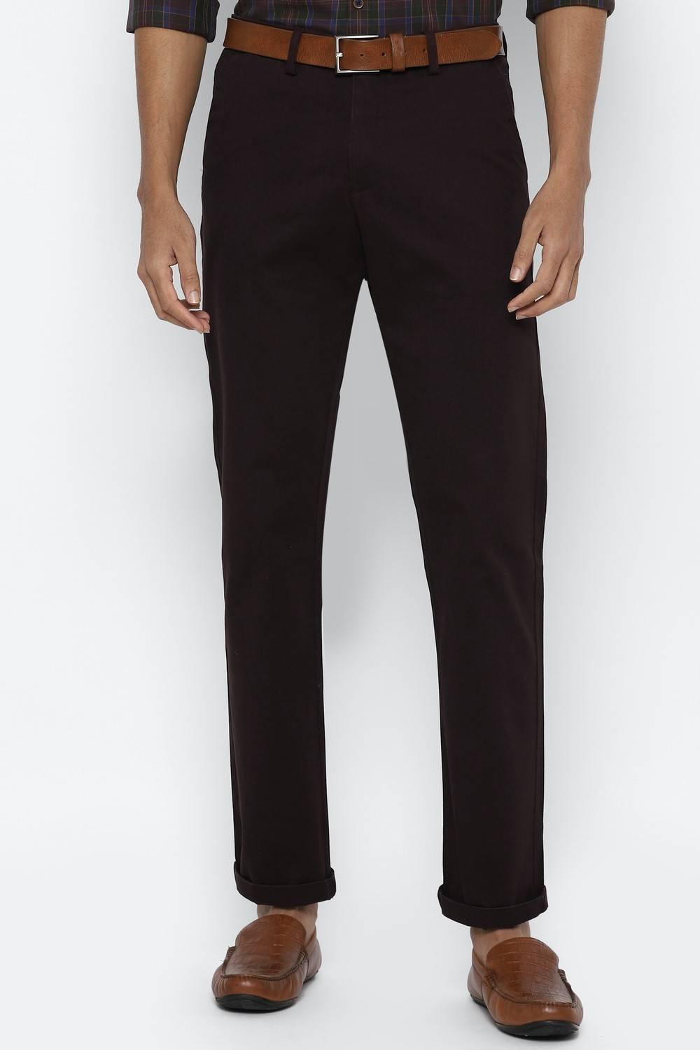 Allen Solly Regular Fit Men Black Trousers
