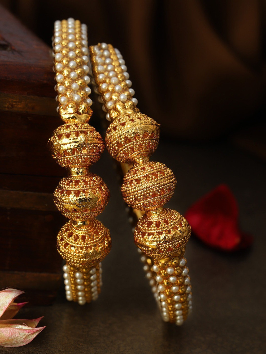 Image of RUBANS Alloy Gold-plated Bangle Set