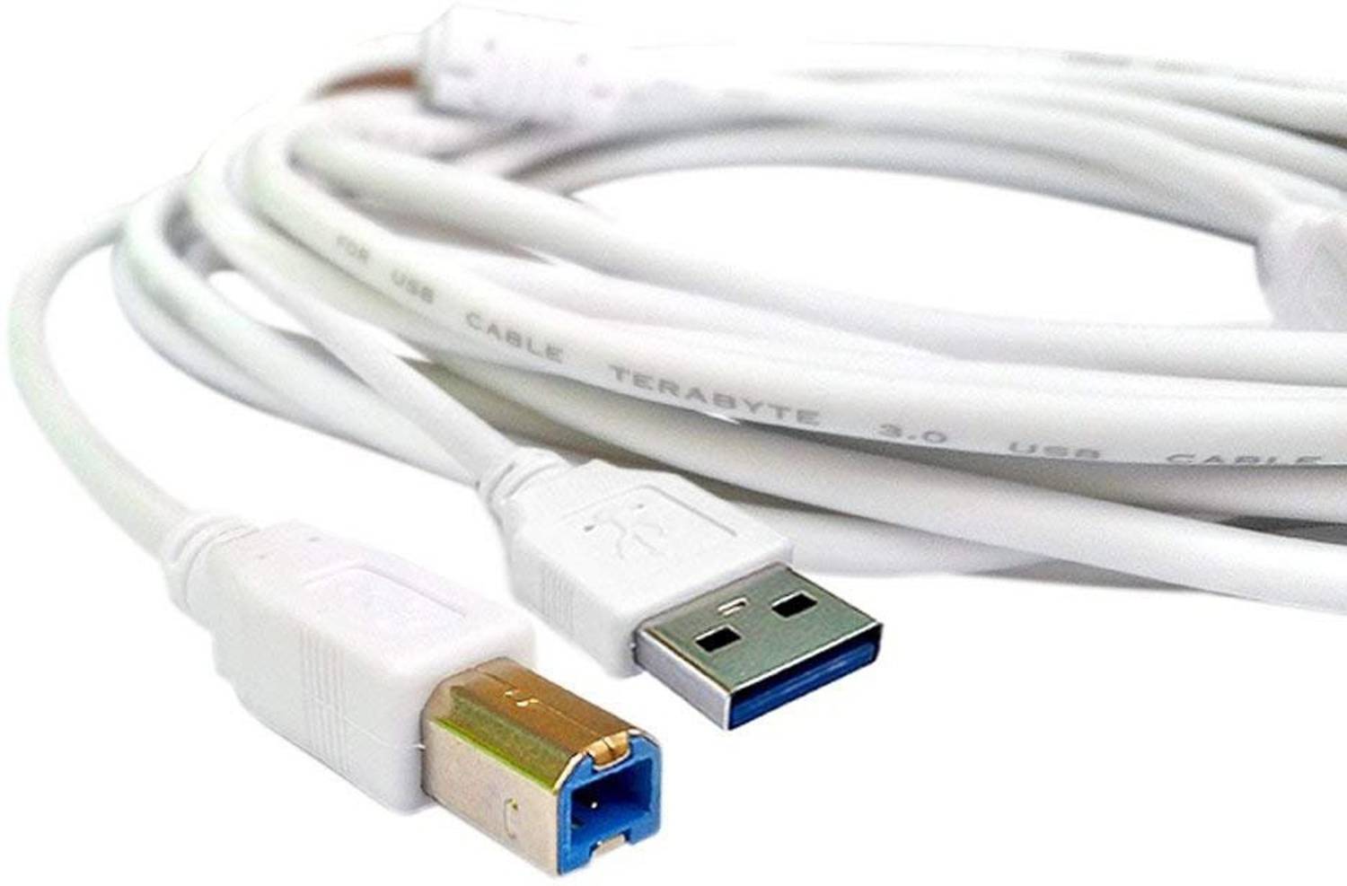 TERABYTE Micro USB Cable 4.25 m 4.25 Meter USB 2.0 Printer Cable High Speed Cable A USB Male to B Printer Male