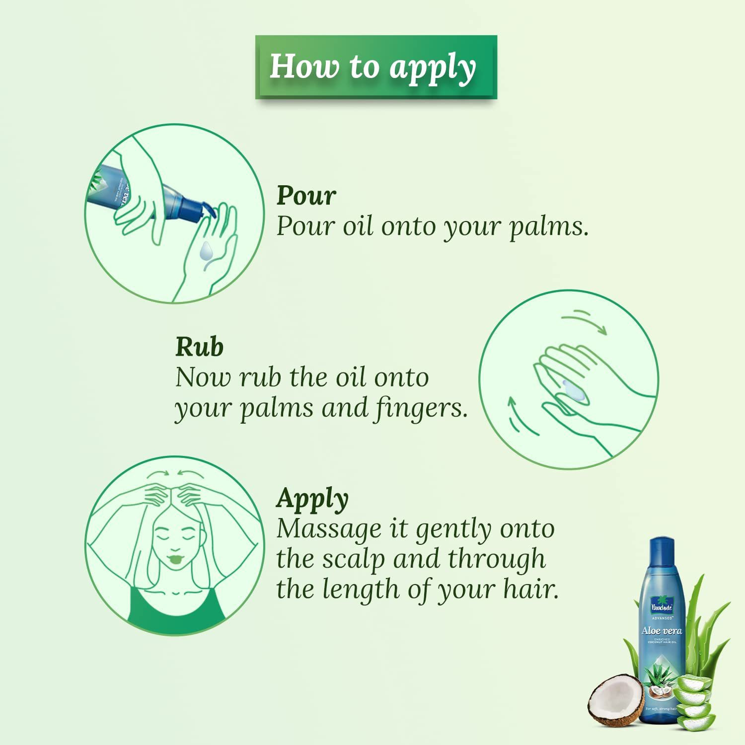 Image of Parachute Advansed Aloe Vera Enriched Coconut Hair Oil, 400 ml (Pack of 2) Hair Oil