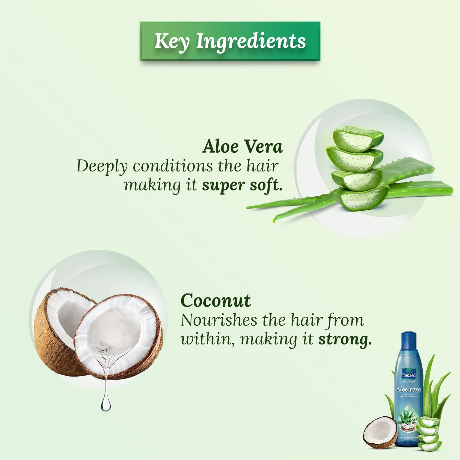 Image of Parachute Advansed Aloe Vera Enriched Coconut Hair Oil, 400 ml (Pack of 2) Hair Oil