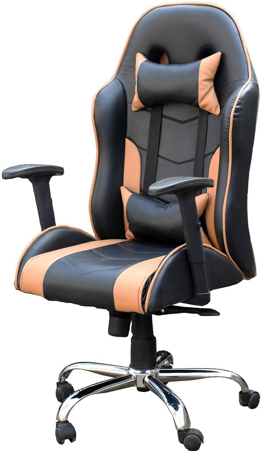 SamDecors CHAIR-GAMING-YELLOW-F Computer Study Chair Black-Yellow (adjustable height of seat and armrests) Gaming Chair