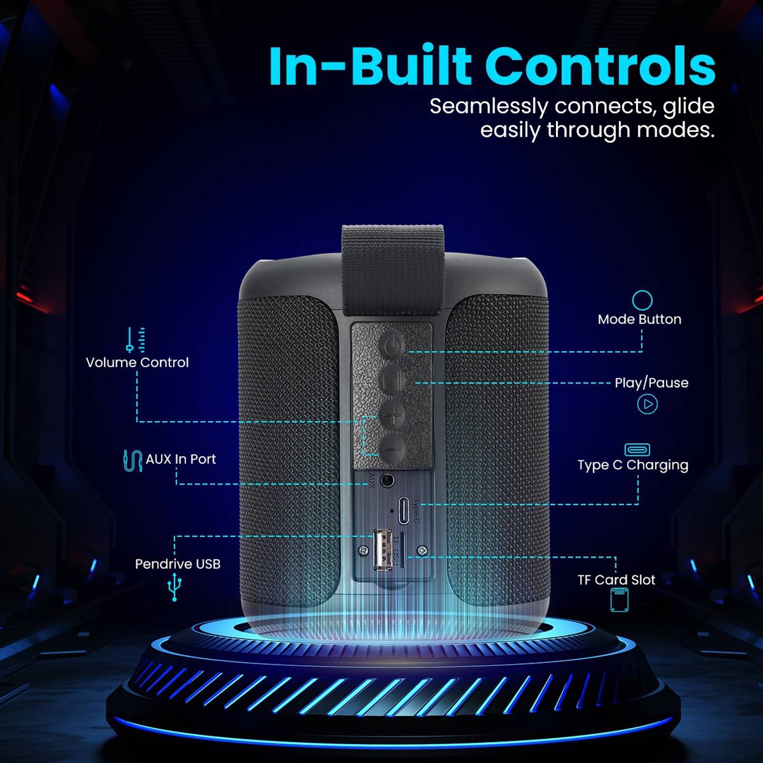 Portronics SoundDrum P 20W Bluetooth Speaker - Image 5