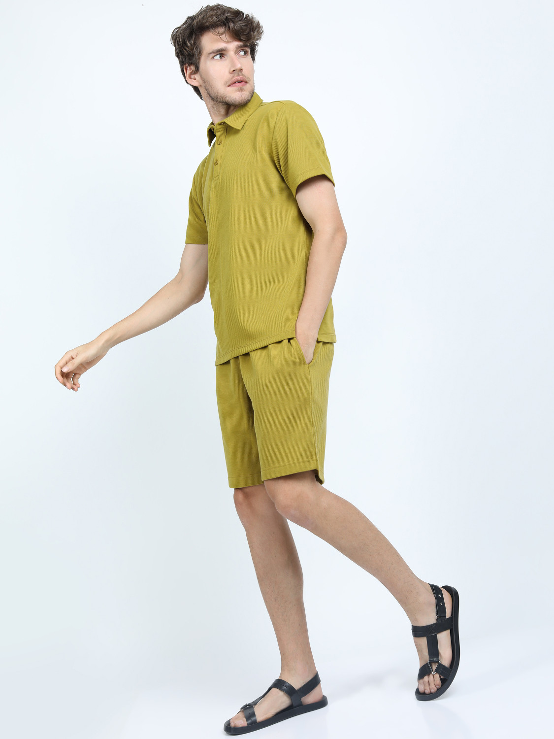 Image of HIGHLANDER Solid Men Light Green Casual Shorts