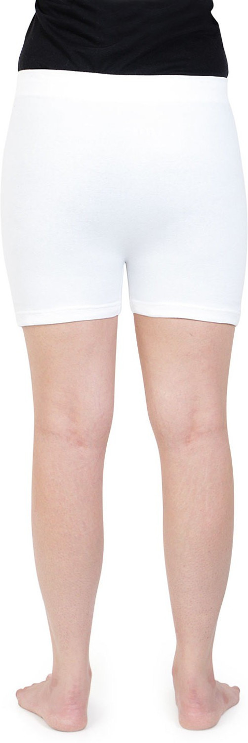 Image of BONJOUR Solid Women White Basic Shorts