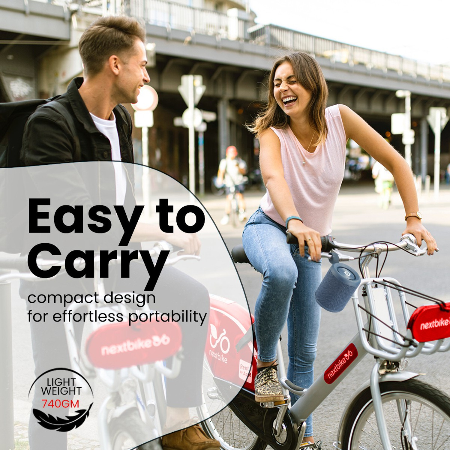 Image of Portronics SoundDrum P Wireless with 6-7 hrs Playback Time, Handsfree Calling, 20 W Bluetooth Speaker