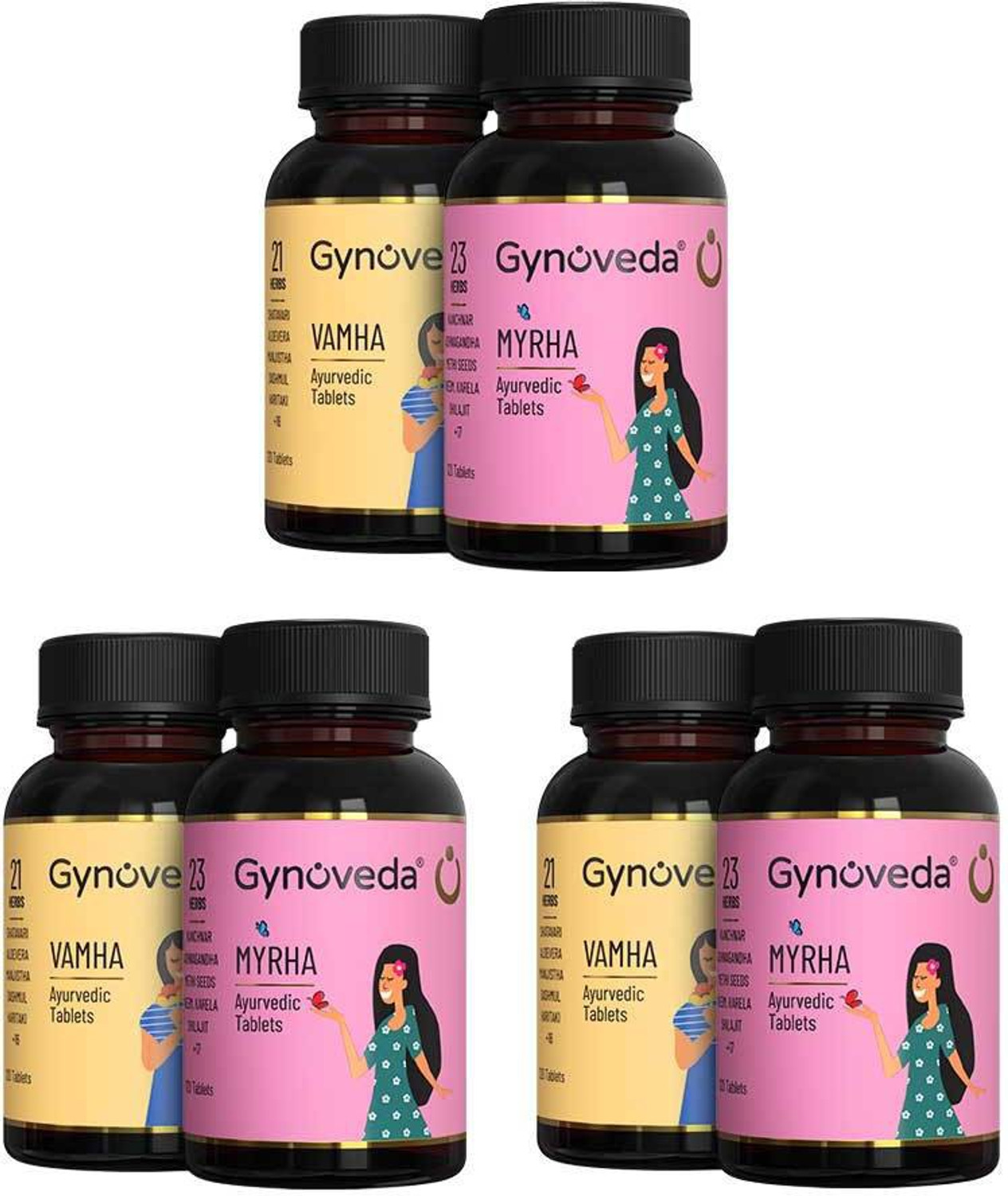 Image of Gynoveda PCOS, PCOD With Delayed Periods Ayurvedic Tablets, Treat Root Cause 720 Tablets