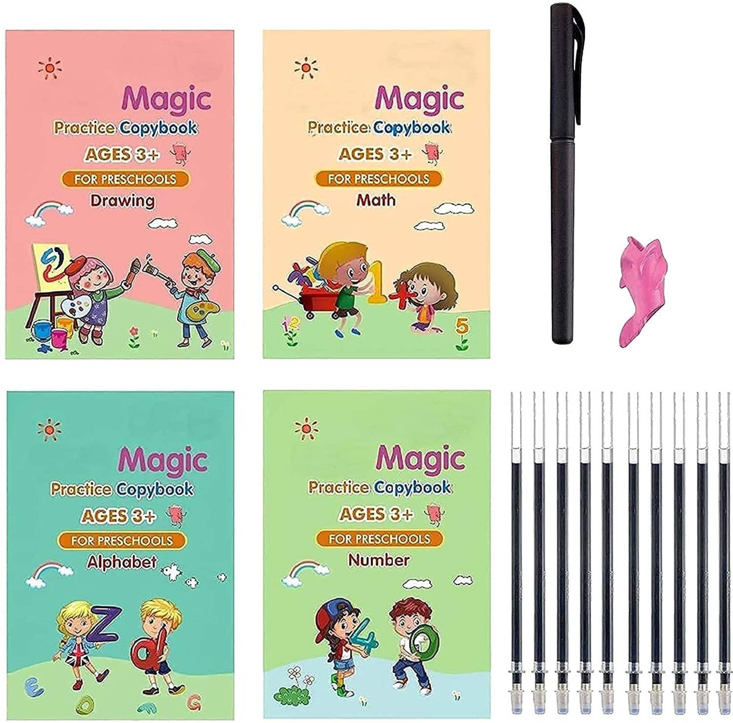 7Eleven Enterprise Copybook for Kids,Magic Calligraphy That Can Be Reused Tracing Handwriting