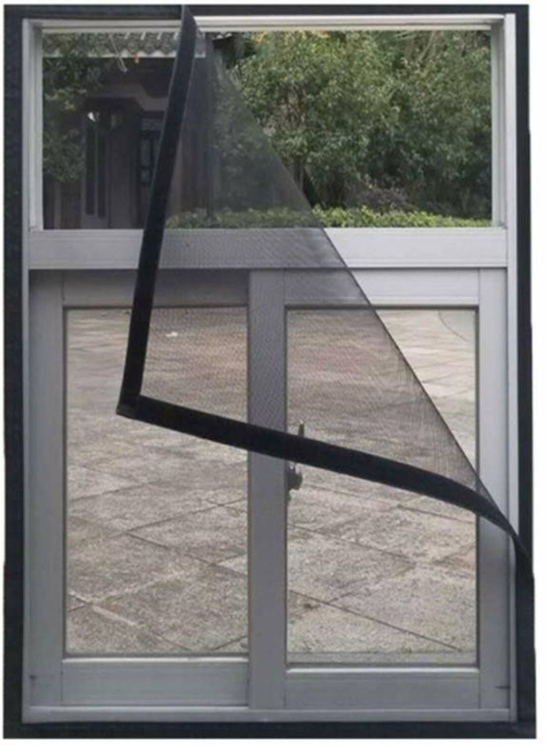 AMF STORE Mosquito Net for Window 4/4feet(120/120cm) 48/48Inches (Block Color) Fibre Washable Adults Mosquito Net