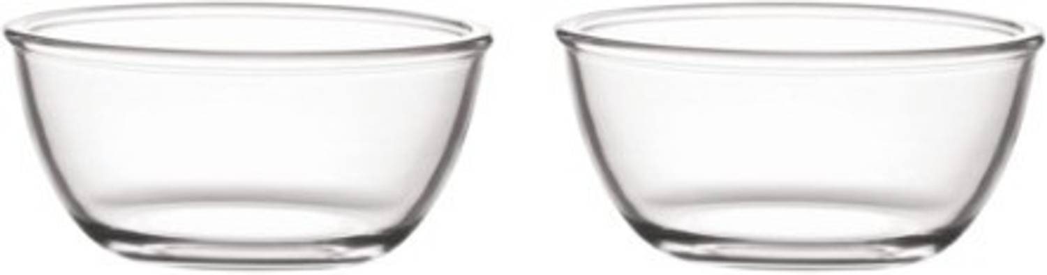 cello Glass Storage Bowl Ornella 500ml Mixing Bowl/Glass Mixing Bowl, Set of 2 (500ml, Non-Porous Glass)