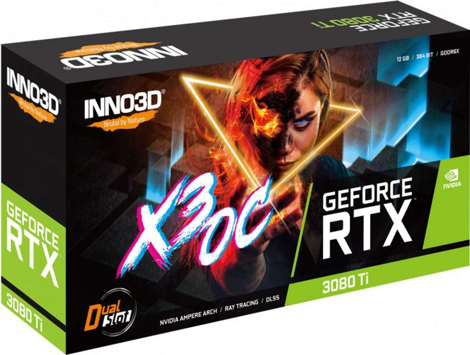 Image of Inno3D GEFORCE RTX 3080 Ti X3 GDDR6X 12 GB NVIDIA Chipset 384 bit 1680 MHz Graphics Card