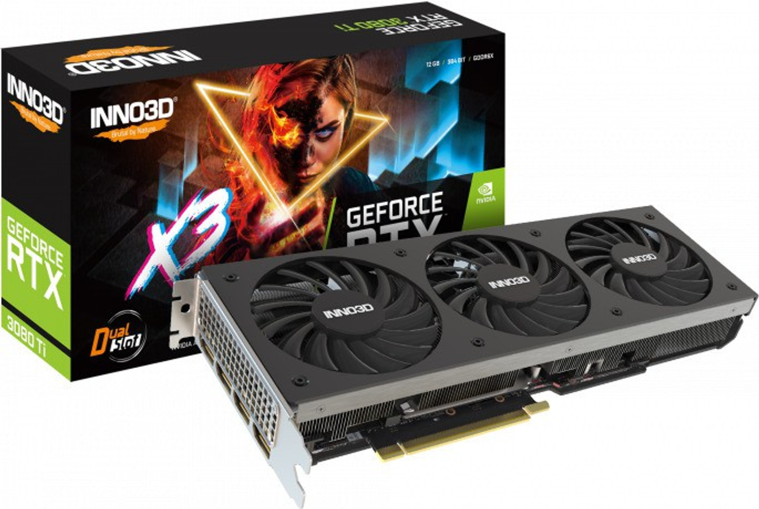 Image of Inno3D GEFORCE RTX 3080 Ti X3 GDDR6X 12 GB NVIDIA Chipset 384 bit 1680 MHz Graphics Card
