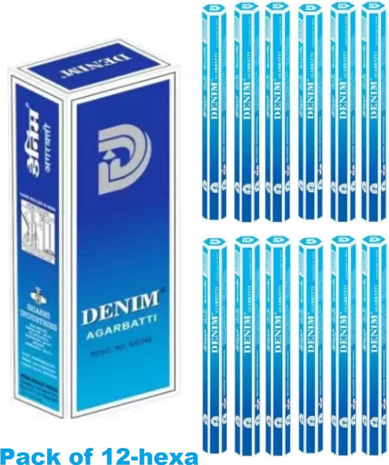 SHASHI DENIM HEXAGON Incense Sticks/ Agarbatti Woody Floral Musk