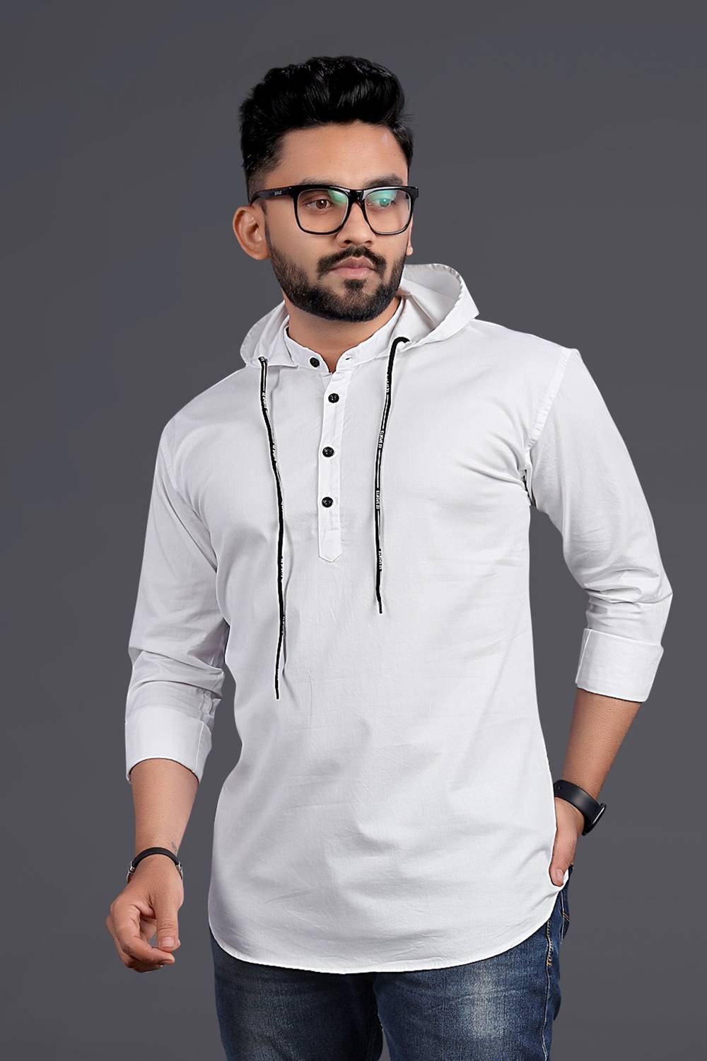 Nofilter Men Regular Fit Washed Ribbed Collar Casual Shirt
