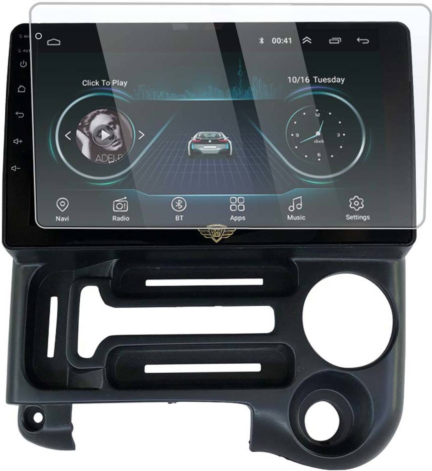 ATEEN Screen Guard for 9 inch Screen Guard/Touch Screen Guard/Screen Protector Display Monitor Glass for Hyundai Santro Xing Double DIN Car Android Music System[for After Market Car Stereo]