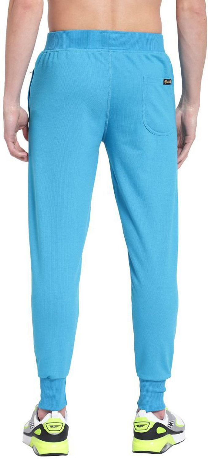 Image of UZARUS Printed Men Blue Track Pants