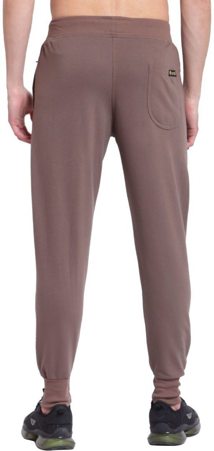 Image of UZARUS Printed Men Brown Track Pants