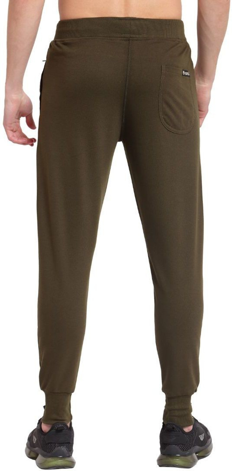 Image of UZARUS Printed Men Green Track Pants