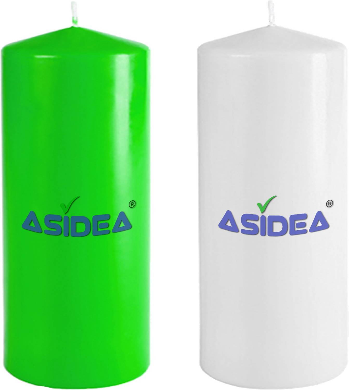 ASIDEA Pillar Candle for Home Decor, BIrthday decoration (Set of 2) Candle