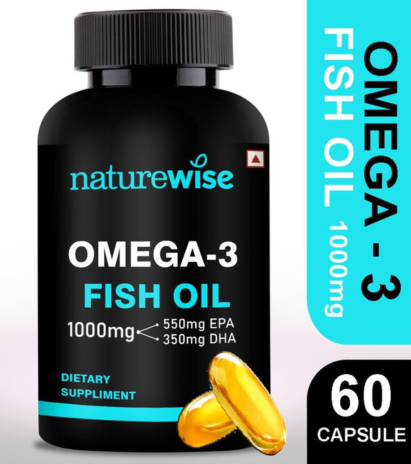 Image of Naturewise Omega-3 Fish Oil 1000mg Double Strength Capsules (EPA 550mg DHA 350mg)