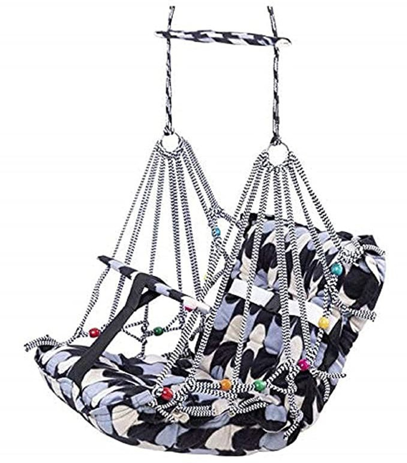 Image of Dhayana Cotton Child Jhula for 1-3 Year indoor| For Kids Swings (Multicolor) Swings