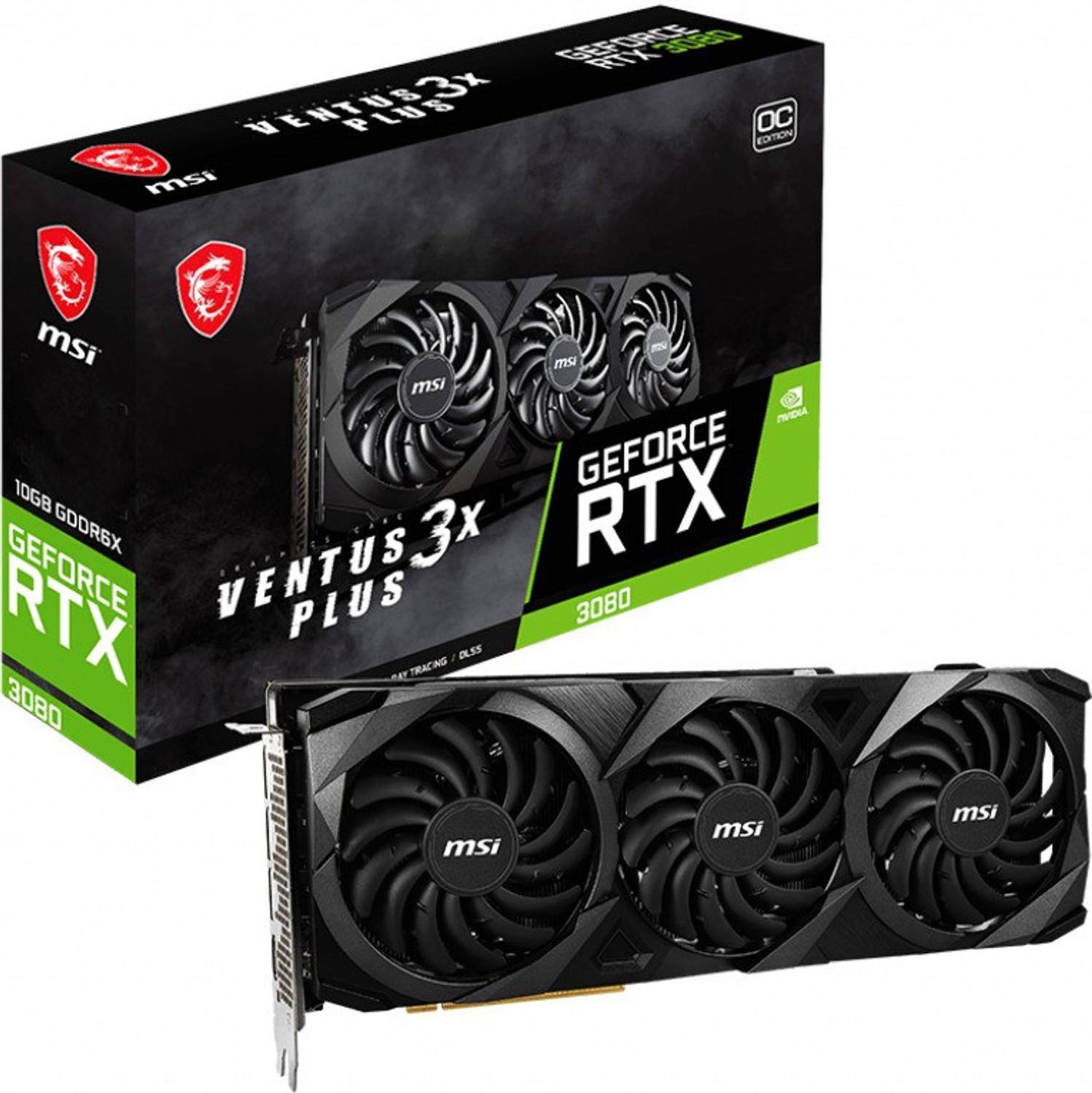 MSI GeForce RTX 3080 VENTUS 3X PLUS 10G OC LHR GDDR6X 10 GB NVIDIA