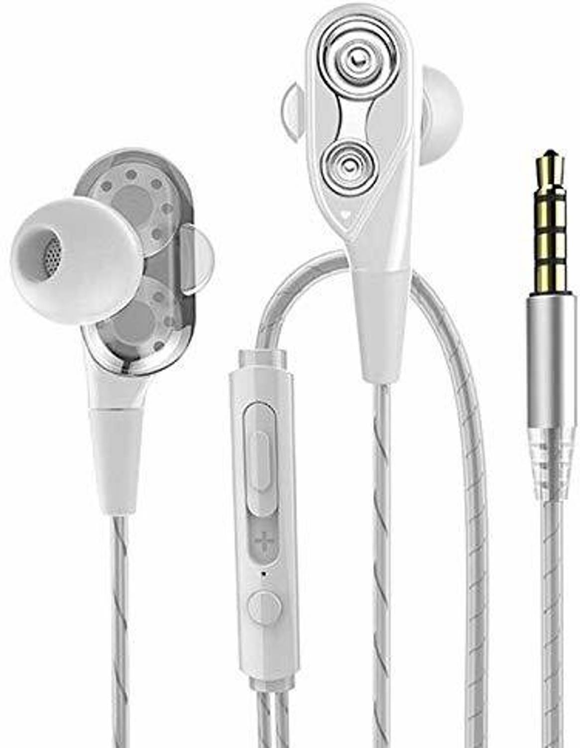 Gadget Zone Double Speaker Wired Earbuds in Ear Headphones with M