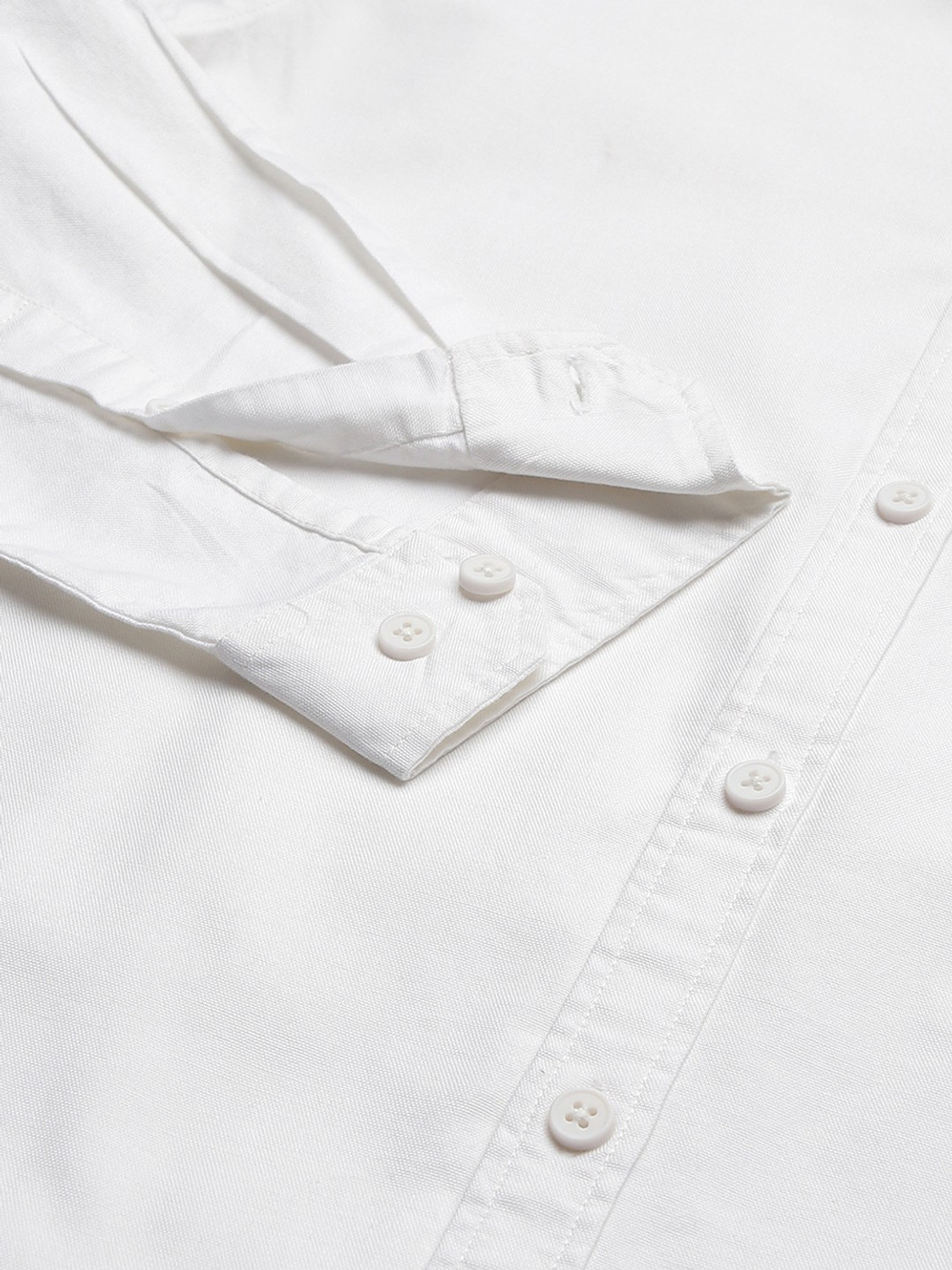 Image of THOMAS SCOTT Men Solid Casual White Shirt