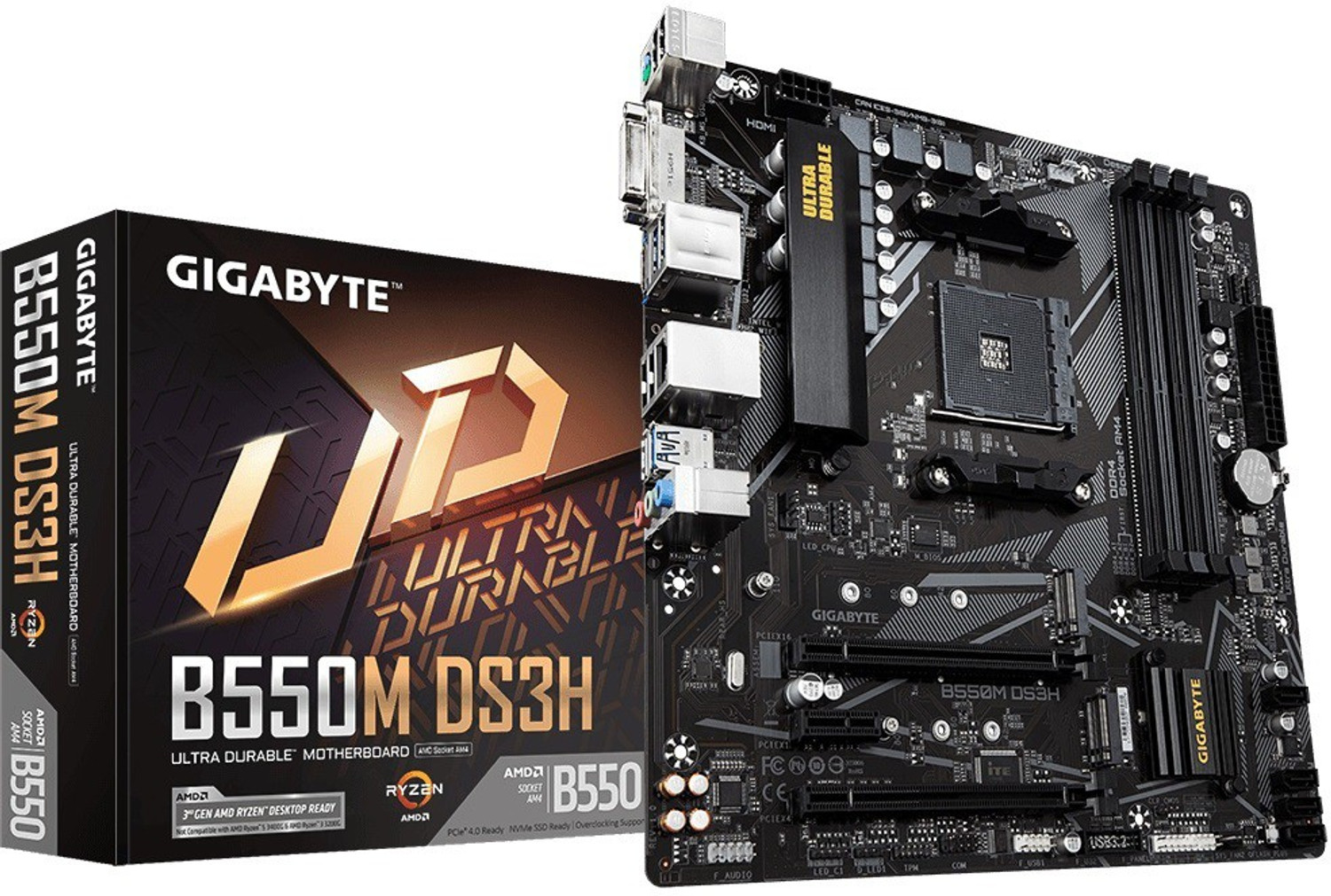 Image of GIGABYTE B550M DS3H AM4Socket Micro-ATX AMD B550 Chipset DDR4 Motherboard for Desktop
